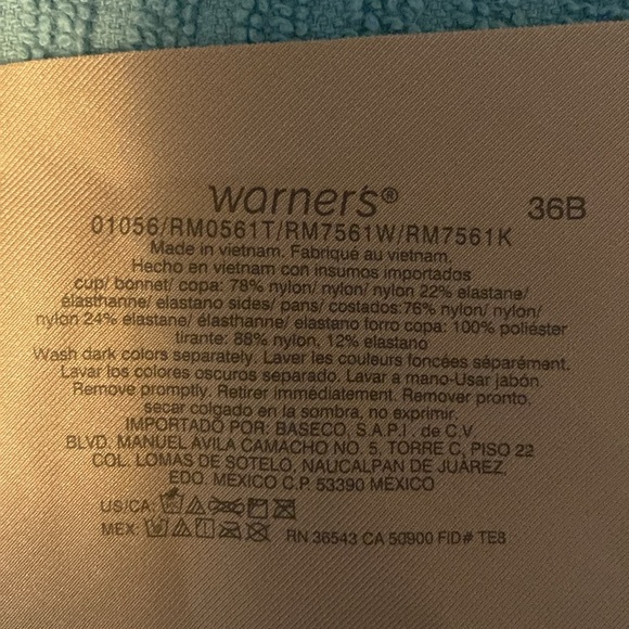 Warner’s Tan 36B Bra Wire Free No Side Effects Extra Side Coverage NWT - Picture 9 of 9